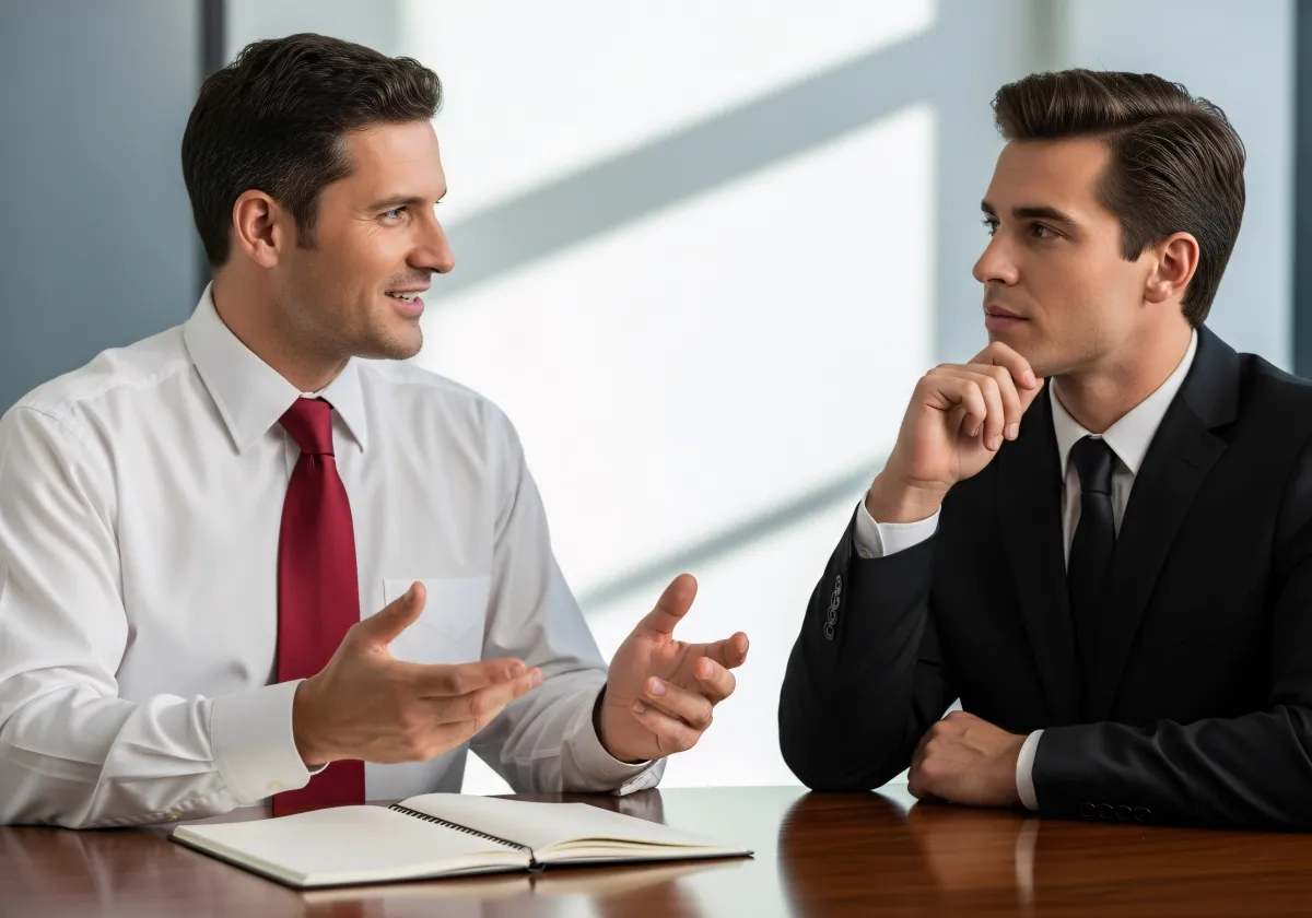 Coach e cliente in colloquio motivazionale